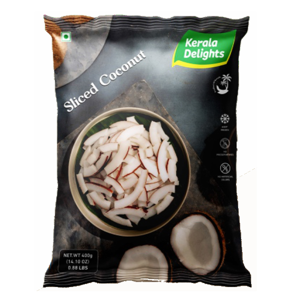 Kerala Delights Sliced Coconut 400g Frozen